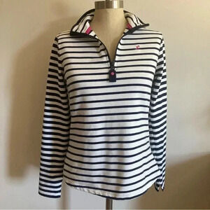 Joules Women's Pullover Size 4 Navy and White Nautical Striped